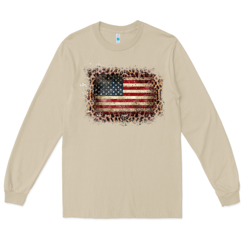 Old Leopard American Flag Frame Long Sleeve Tee by Bettercallsaul | Teevron