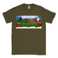 Army Green merry christmas with santa claus license plate Classic Tee - BundleAndBundleShop