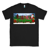 Black merry christmas with santa claus license plate Classic Tee - BundleAndBundleShop