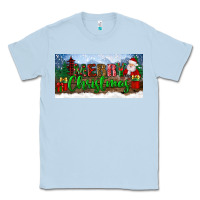 Dusty Blue merry christmas with santa claus license plate Classic Tee - BundleAndBundleShop