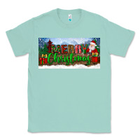 Seafoam merry christmas with santa claus license plate Classic Tee - BundleAndBundleShop