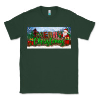 Sports Green merry christmas with santa claus license plate Classic Tee - BundleAndBundleShop