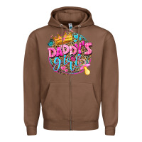 Chestnut daddys girl Zipper Hoodie - NancyCooperArtShop