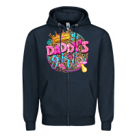 Navy daddys girl Zipper Hoodie - NancyCooperArtShop