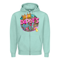 Seafoam daddys girl Zipper Hoodie - NancyCooperArtShop
