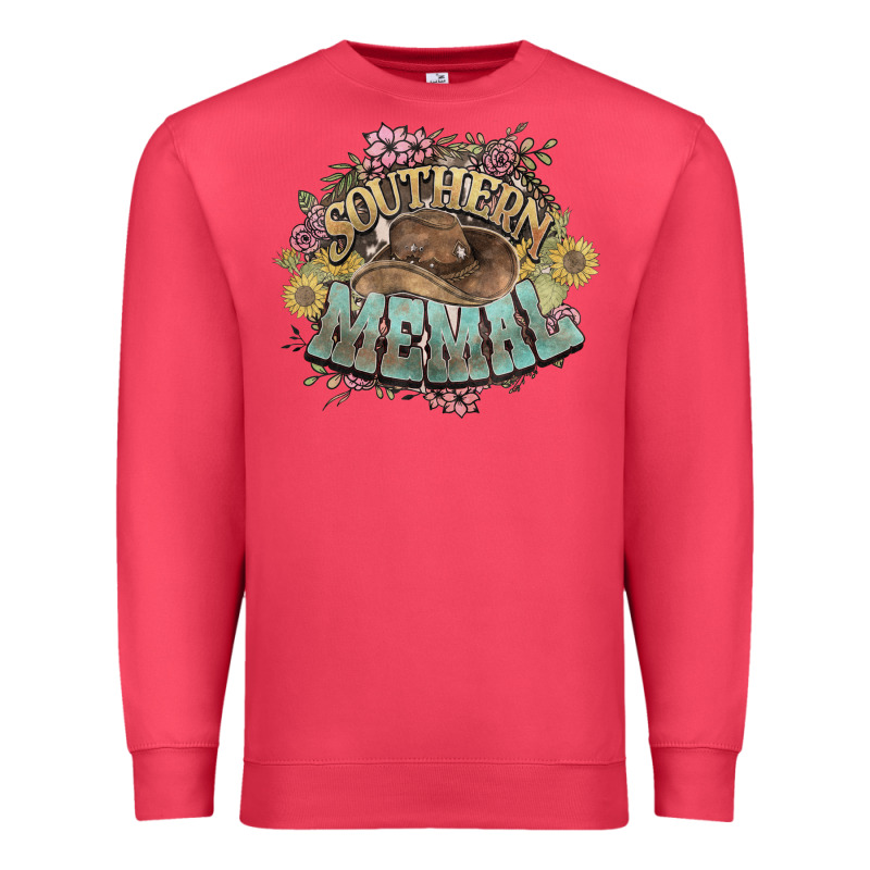 Southern Memal Western Flowers Premium Sweatshirt by NancyCooperArtShop | Teevron