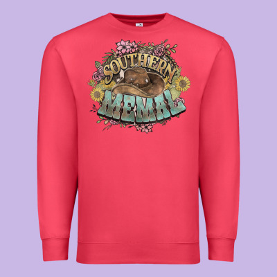Southern Memal Western Flowers Premium Sweatshirt Designed By Nancycooperartshop