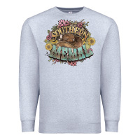 Heather Grey southern memal western flowers Premium Sweatshirt - NancyCooperArtShop