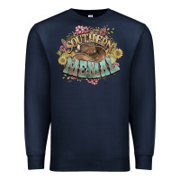 Navy southern memal western flowers Premium Sweatshirt - NancyCooperArtShop