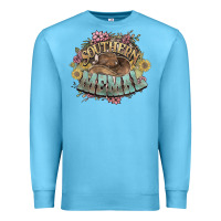 Ocean Blue southern memal western flowers Premium Sweatshirt - NancyCooperArtShop