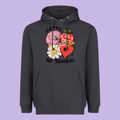 Happy 100 Days Of School Heavyweight Hoodie Designed By Maliassmallbusiness