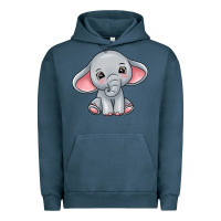 Pigment Midnight Navy elephant Urban Hoodie - texasbilliewilder