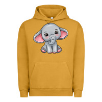 Pigment Peanut Butter elephant Urban Hoodie - texasbilliewilder