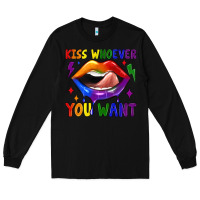 Black kiss whoever you want Long Sleeve Tee - JahusDesignShop