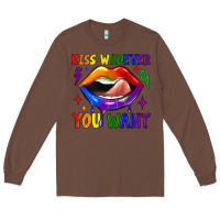Chestnut kiss whoever you want Long Sleeve Tee - JahusDesignShop