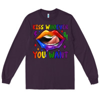 Plum kiss whoever you want Long Sleeve Tee - JahusDesignShop