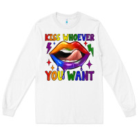 White kiss whoever you want Long Sleeve Tee - JahusDesignShop