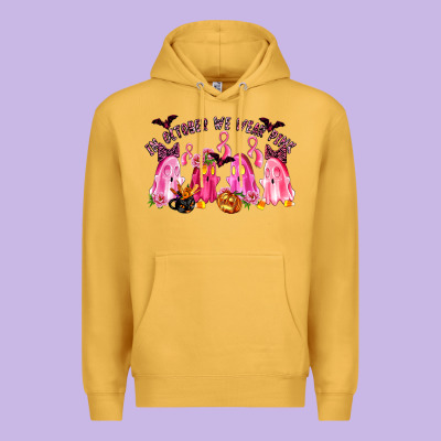 In October We Wear Pink Premium Hoodie Designed By Lillyallendesigns