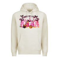 Oatmeal Heather in october we wear pink Premium Hoodie - LillyAllenDesigns