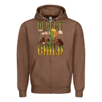 Chestnut desert child cactus Zipper Hoodie - NancyCooperArtShop