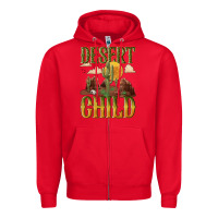Red desert child cactus Zipper Hoodie - NancyCooperArtShop