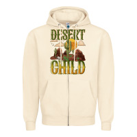 Sandshell desert child cactus Zipper Hoodie - NancyCooperArtShop