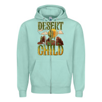 Seafoam desert child cactus Zipper Hoodie - NancyCooperArtShop