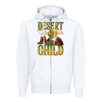 White desert child cactus Zipper Hoodie - NancyCooperArtShop