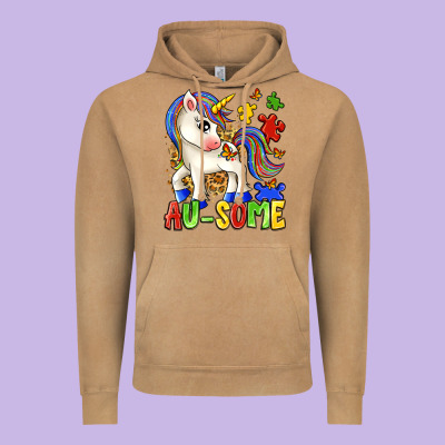 Au Some Unicorn Vintage Hoodie Designed By Zillion Design Studio