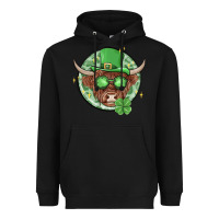 Black st. patrick's day heifer Heavyweight Hoodie - MaliasSmallBusiness
