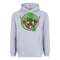 Heather Grey st. patrick's day heifer Heavyweight Hoodie - MaliasSmallBusiness