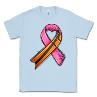 Dusty Blue breast cancer sport ribbons Classic Tee - AdoDesignShop