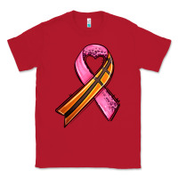Red breast cancer sport ribbons Classic Tee - AdoDesignShop