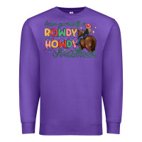 Purple have yourself a rowdy howdy christmas Premium Sweatshirt - MaliasSmallBusiness