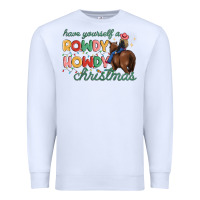 White have yourself a rowdy howdy christmas Premium Sweatshirt - MaliasSmallBusiness