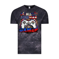 Cloud Black All American gamer 4th of july Vintage Tee - CowGirlArtShop