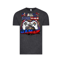 Vintage Black All American gamer 4th of july Vintage Tee - CowGirlArtShop