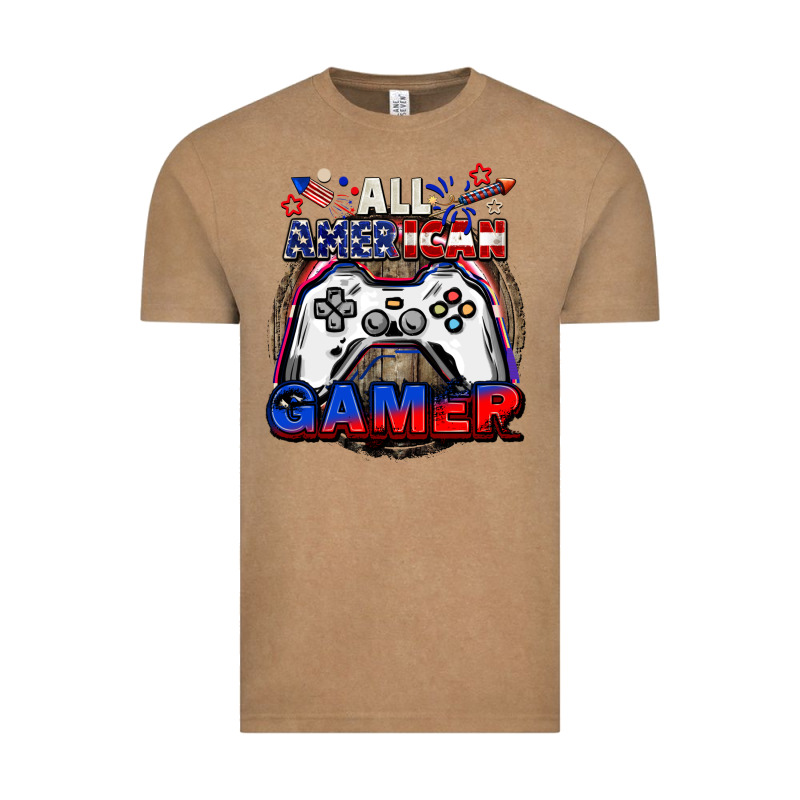All American Gamer 4th Of July Vintage Tee by CowGirlArtShop | Teevron