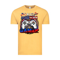 Vintage Mustard All American gamer 4th of july Vintage Tee - CowGirlArtShop