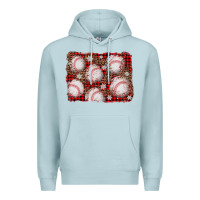 Blue Mist baseball christmas background Premium Hoodie - AdoDesignShop