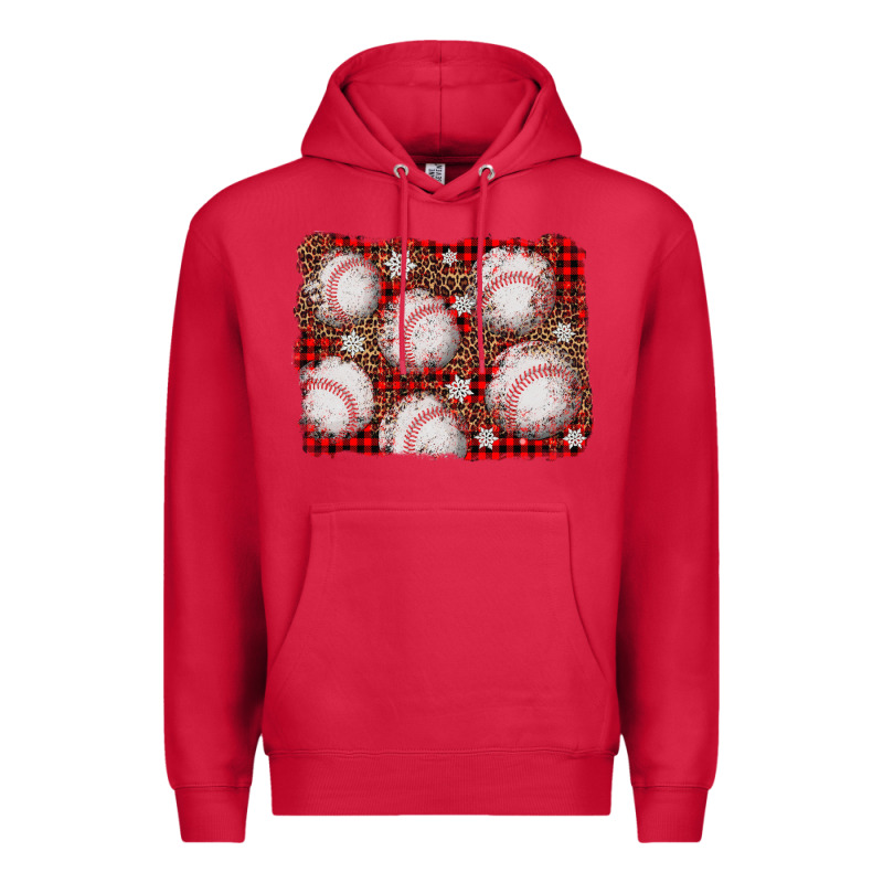 Baseball Christmas Background Premium Hoodie by AdoDesignShop | Teevron