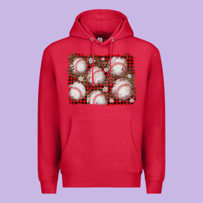 Baseball Christmas Background Premium Hoodie Designed By Adodesignshop