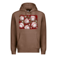 Chestnut baseball christmas background Premium Hoodie - AdoDesignShop