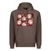 Coffee baseball christmas background Premium Hoodie - AdoDesignShop