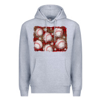 Heather Grey baseball christmas background Premium Hoodie - AdoDesignShop