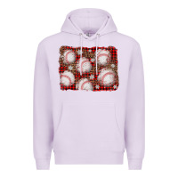 Lilac baseball christmas background Premium Hoodie - AdoDesignShop
