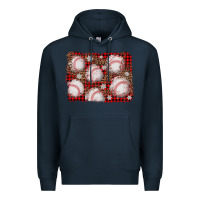 Navy baseball christmas background Premium Hoodie - AdoDesignShop