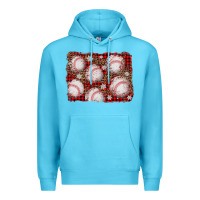 Ocean Blue baseball christmas background Premium Hoodie - AdoDesignShop