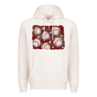 Pale Pink baseball christmas background Premium Hoodie - AdoDesignShop