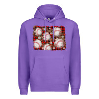 Purple baseball christmas background Premium Hoodie - AdoDesignShop